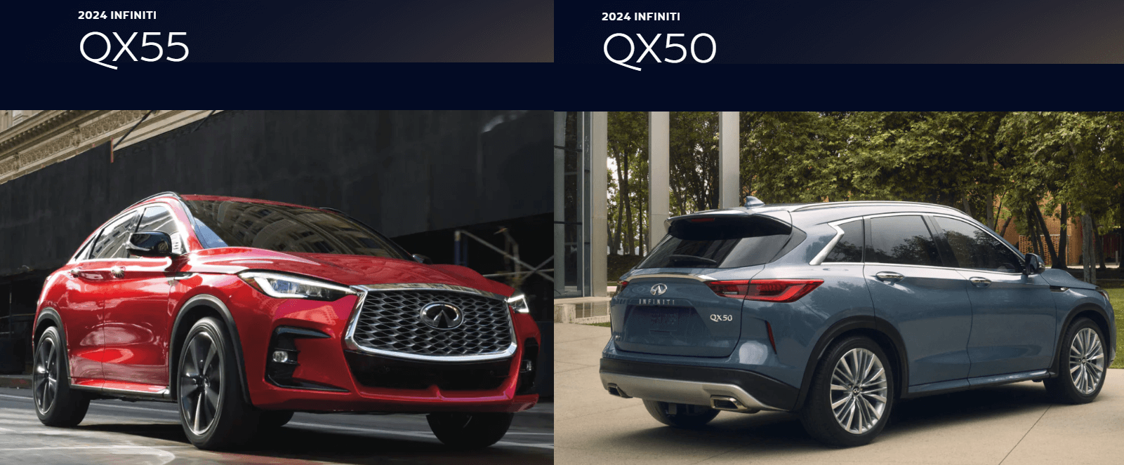 qx55 and qx 50