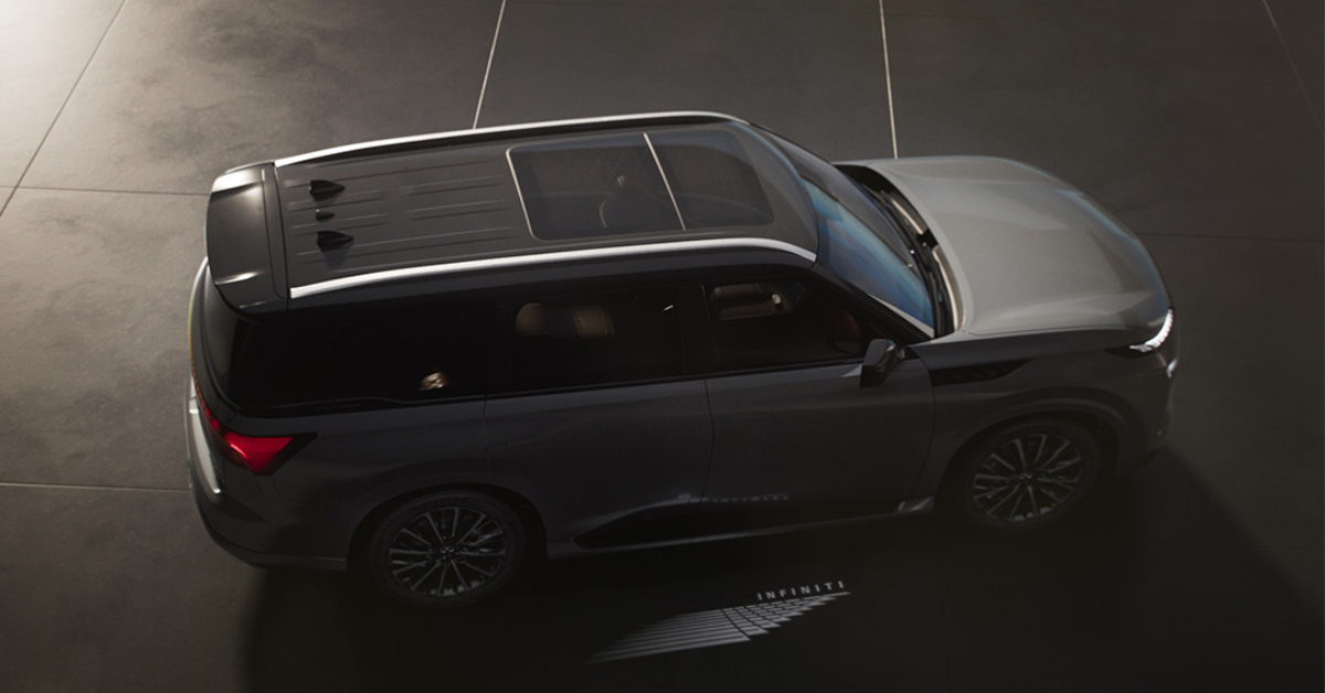 2025 INFINITI QX80 SUV from the top