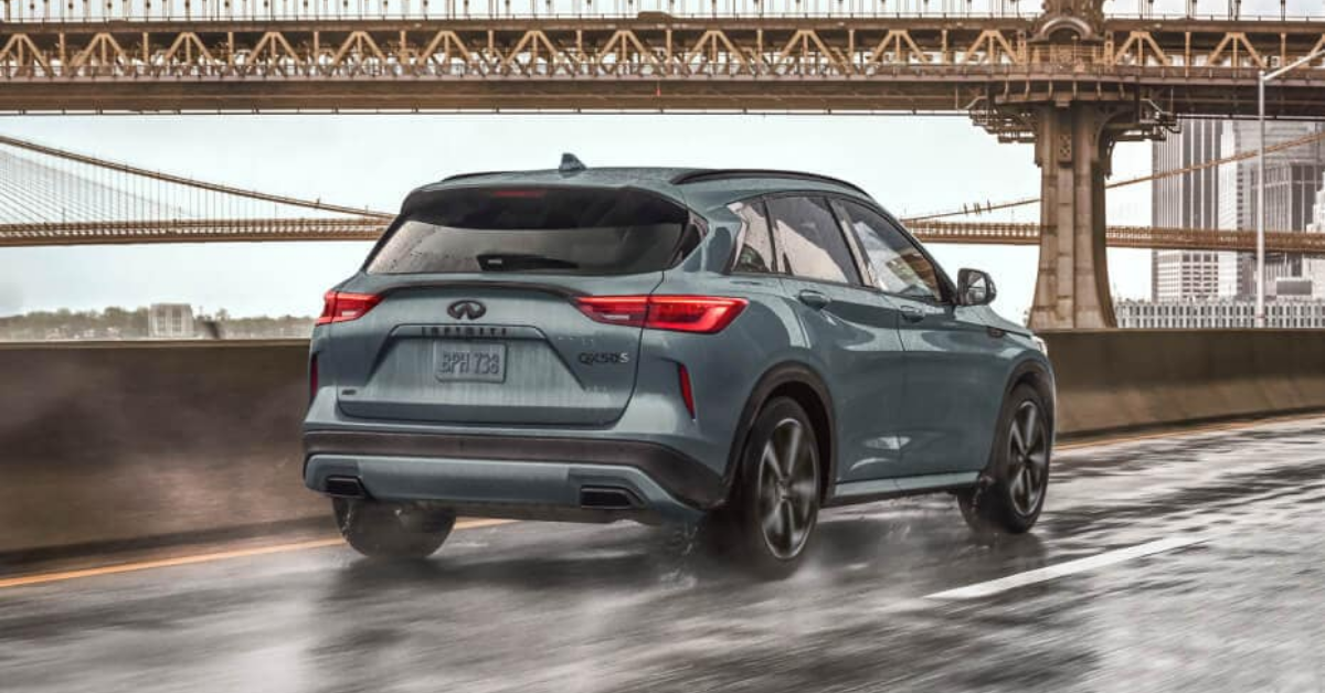 2025 INFINITI QX50 on a bridge