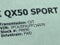 2023 INFINITI QX50 SPORT FWD