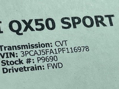 2023 INFINITI QX50 SPORT FWD