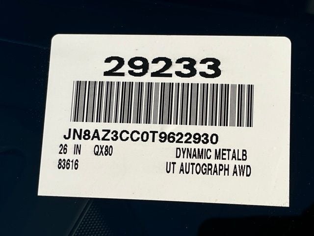 2026 INFINITI QX80 AUTOGRAPH