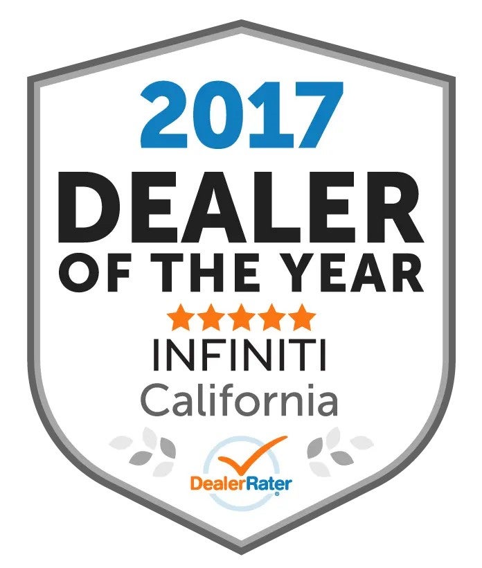 A shield-shaped badge labeled “2017 Dealer of the Year