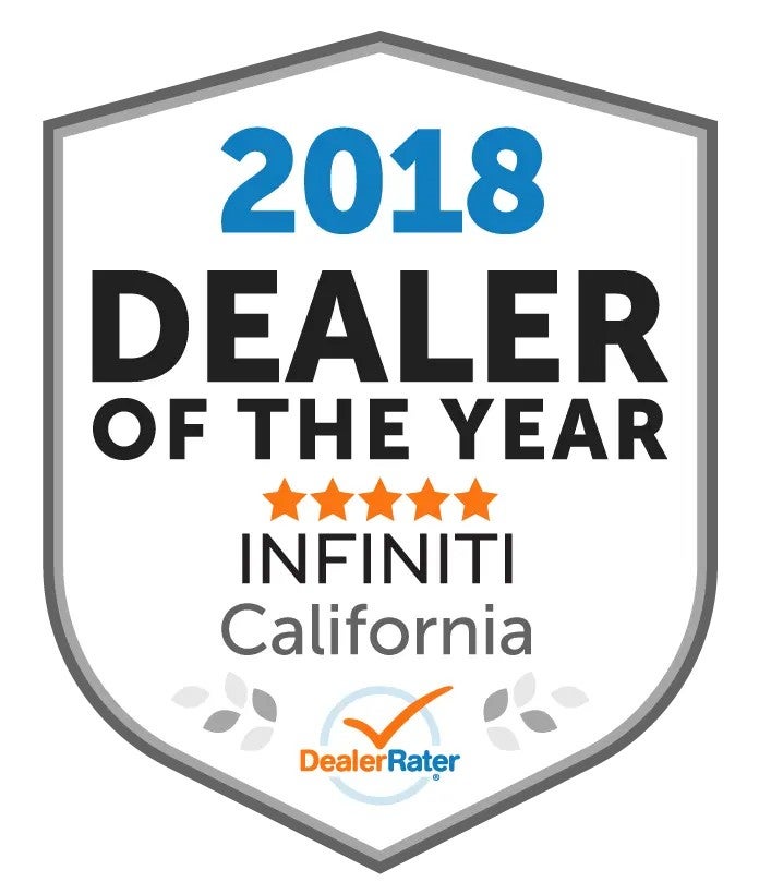 A shield-shaped badge labeled “2018 Dealer of the Year