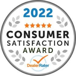 A circular badge labeled “2022 Consumer Satisfaction Award