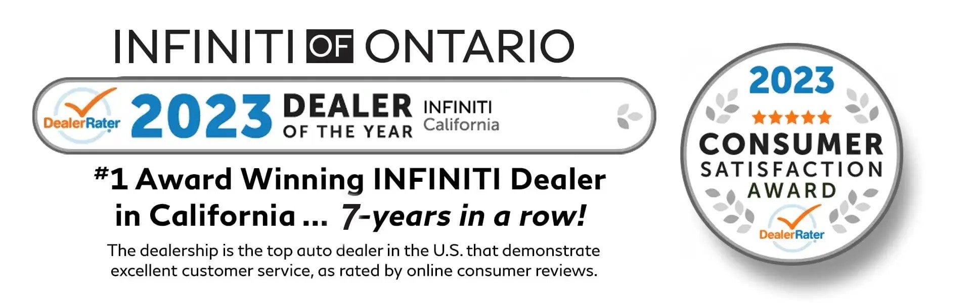 2023 Infiniti award recognition banner