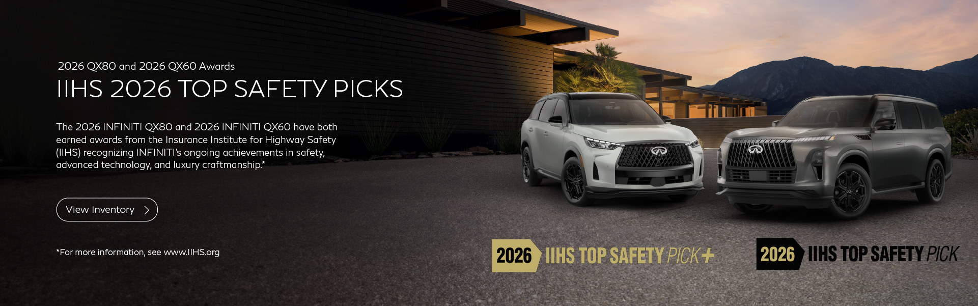  IIHS 2025 Top Safety Pick at INFINITI of Ontario in Ontario CA